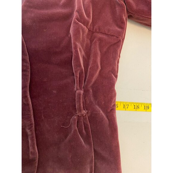 Vintage Lord & Taylor Burgundy Velvet Skirt Suit Set Small - Picture 11 of 16